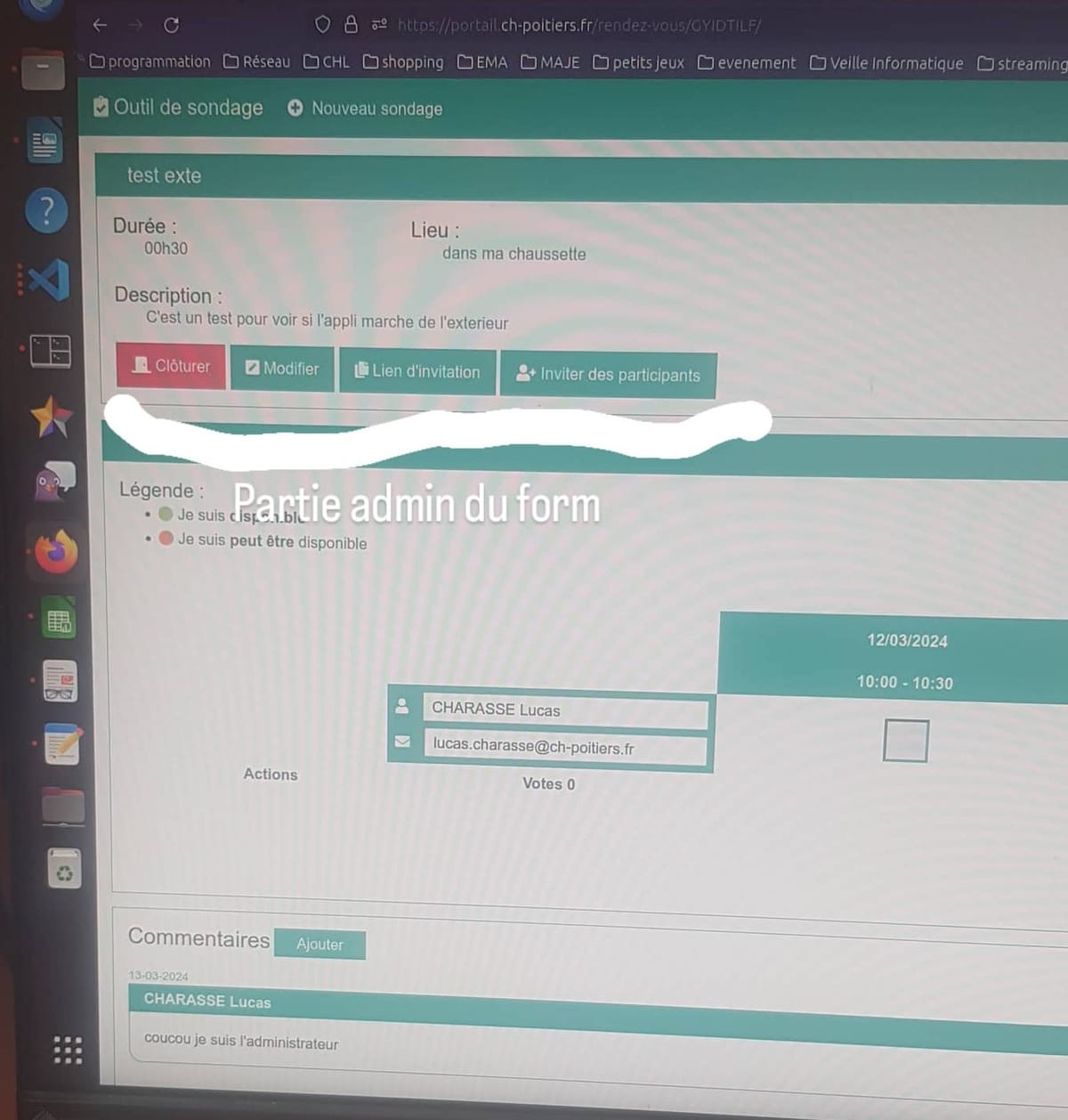 Schéma de base de données CHL - Partie 1